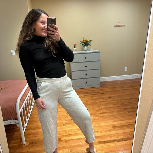 Everlane Gray Organic Cotton Wide Leg Sweatpants Medium - Picture 4 of 11